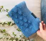 Kocyk ażurowy boho - szafir / Lullalove