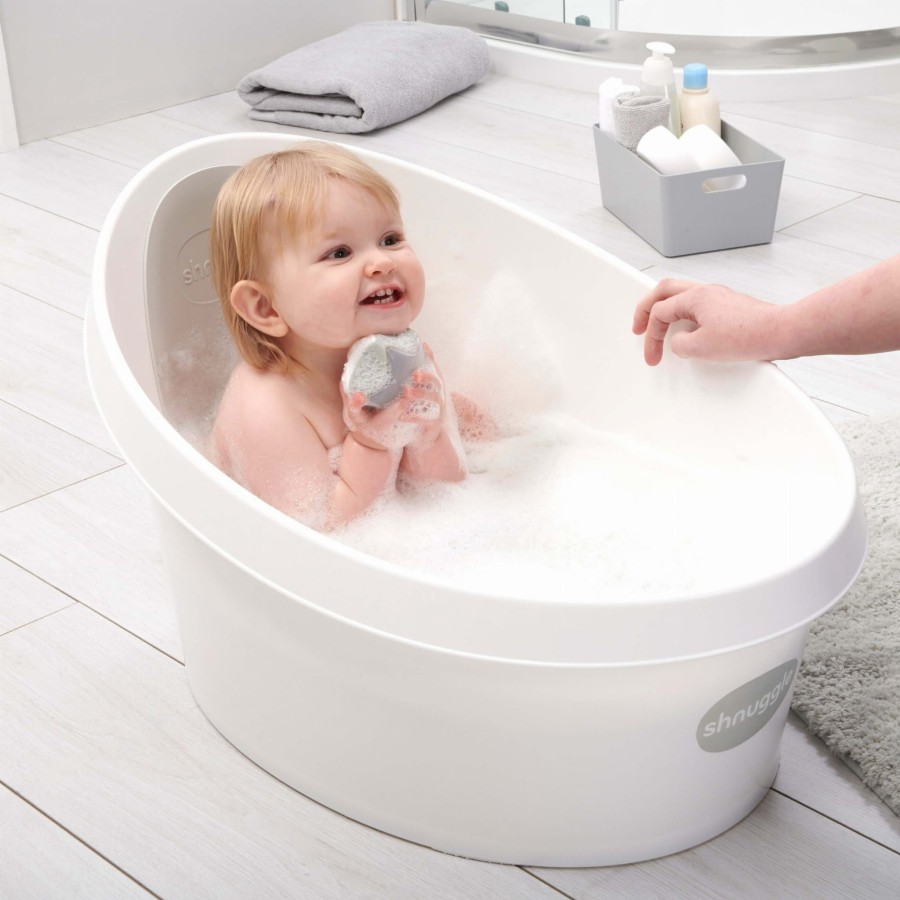 Wanienka Shnuggle Toddler z piankowym oparciem white and grey /Shnuggle