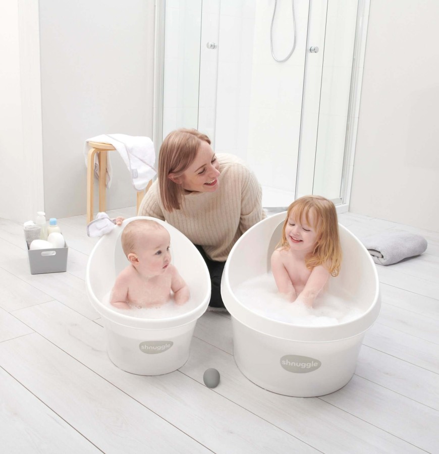 Wanienka Shnuggle Toddler z piankowym oparciem white and grey /Shnuggle