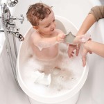 Wanienka Shnuggle Toddler z piankowym oparciem white and grey /Shnuggle