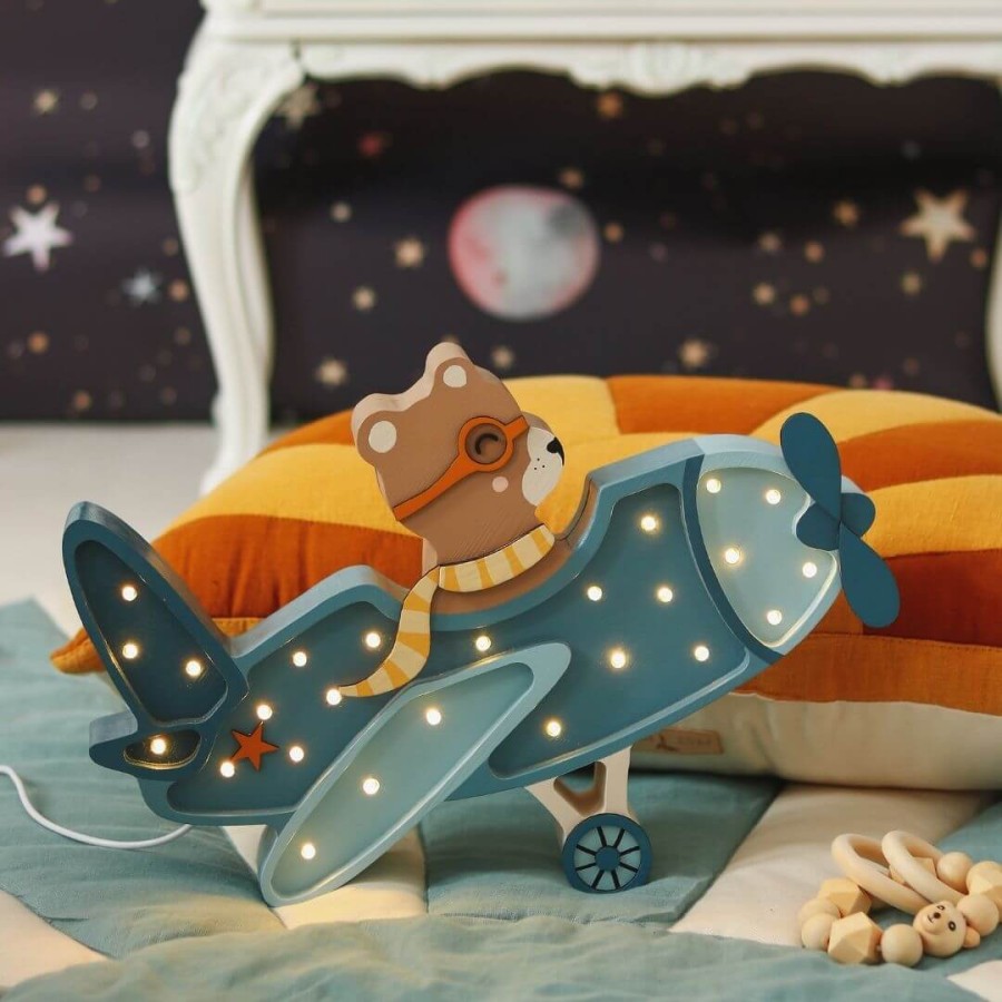 Lampa Little Lights Samolot Vintage DENIM BLUE /Little Lights