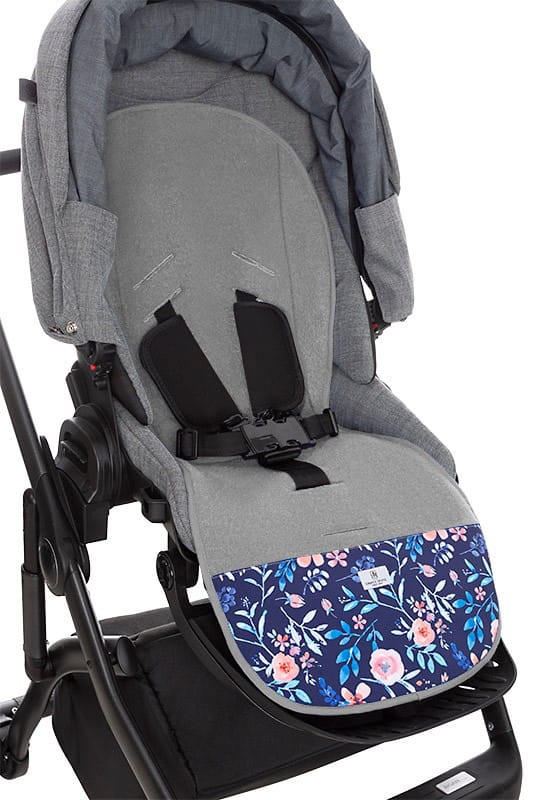 Wkładka do wózka spacerowego z wełny merino - zielone palmy / Simple Wool