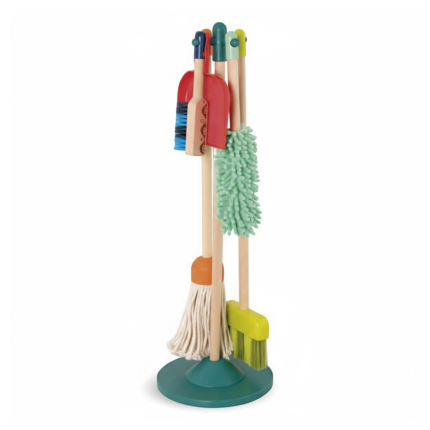 Clean ‘n’ Play – drewniany zestaw do sprzątania / B.Toys BX1924Z
