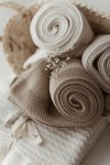 Bambusowy kocyk beige 80x100 – fir /My Memi