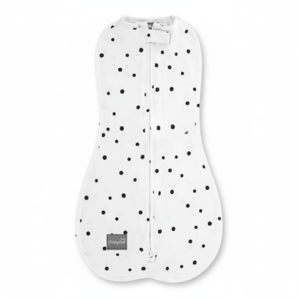 Otulacz FIRST STEP Czarne kropki z czapeczką  / Sleepee