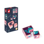 Klocki drewniane Puzzle 6w1 Zwierzątka / Janod