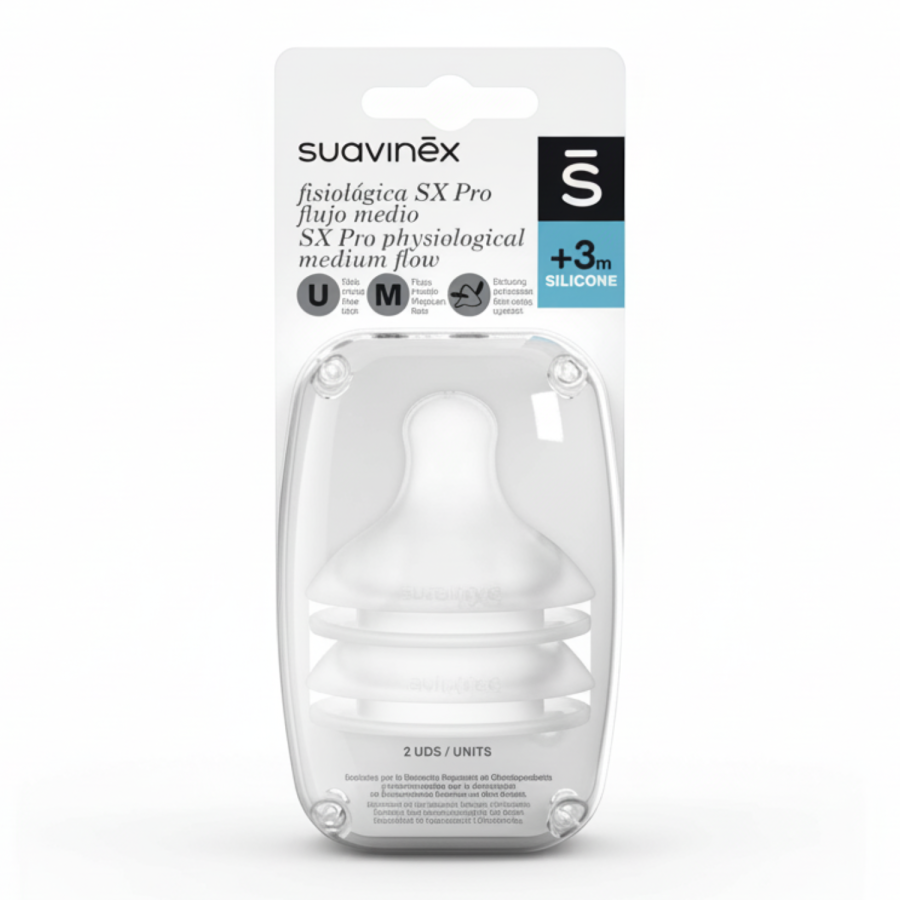 Smoczki do butelek SX PRO o średnim przepływie 3+/ Suavinex