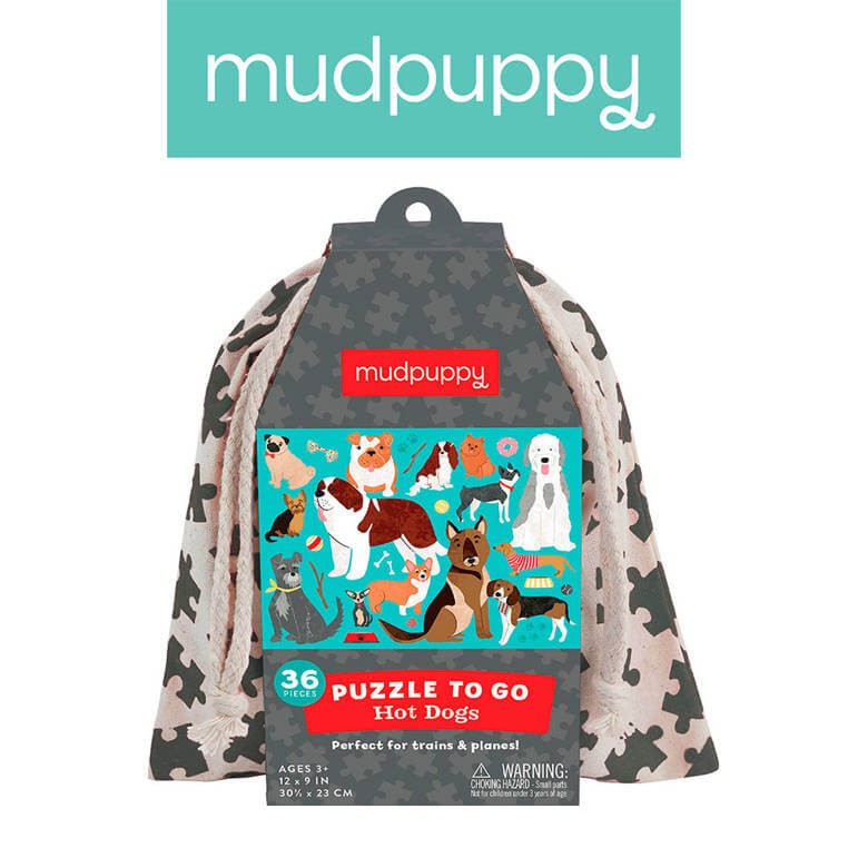 Puzzle podróżne w woreczku Pieski 36 elementów 3+ / Mudpuppy