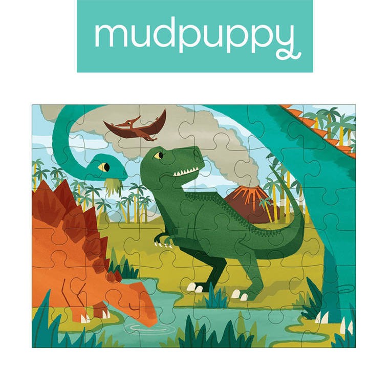 Puzzle podróżne w woreczku Park dinozaurów 36 elementów 3+ / Mudpuppy