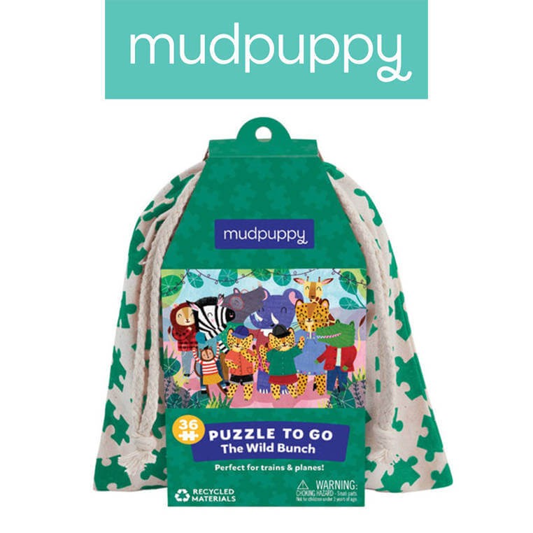 Puzzle podróżne w woreczku Dzika ekipa 36 elementów 3+ / Mudpuppy