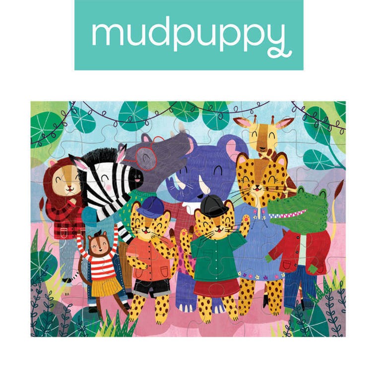Puzzle podróżne w woreczku Dzika ekipa 36 elementów 3+ / Mudpuppy