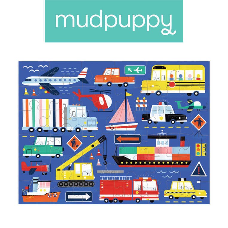 Puzzle podróżne w woreczku Transport 36 elementów 3+ / Mudpuppy