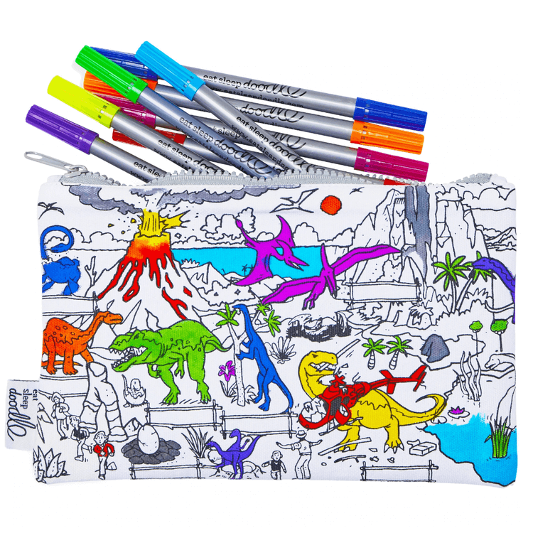 Piórnik do malowania - dinozaury / Eat Sleep Doodle