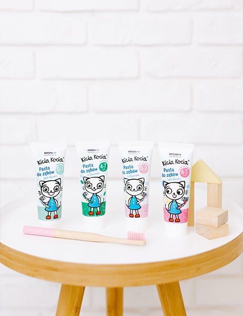 Żelowa pasta do zębów o smaku miętowym Kicia Kocia 50 ml /MomMe