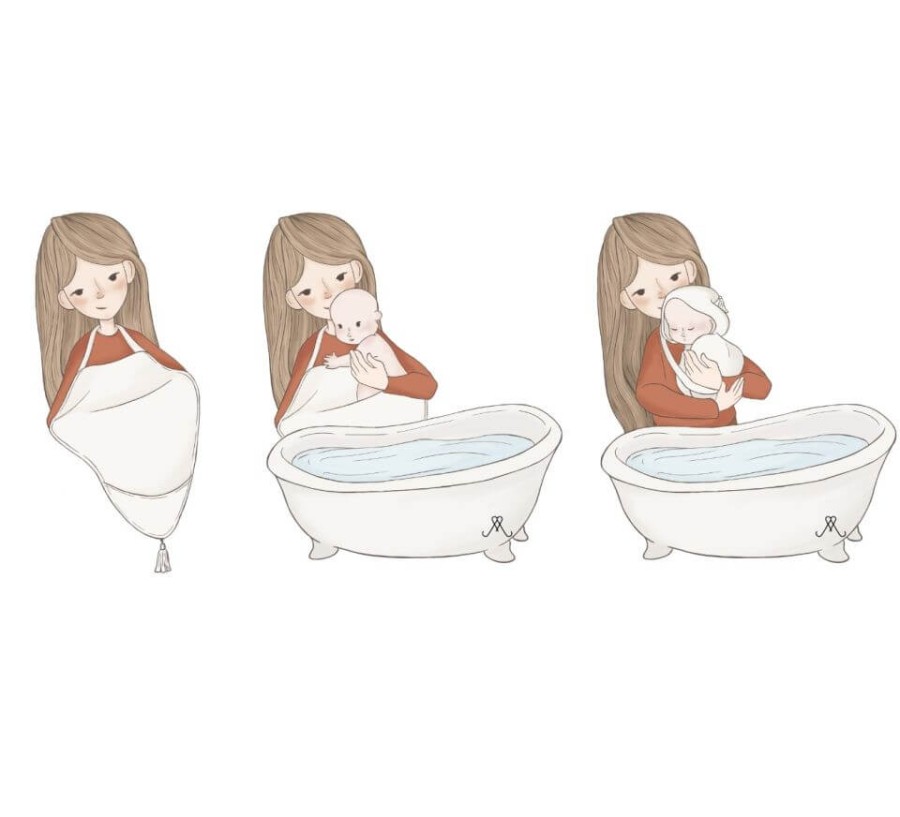 Bambusowy ręcznik light beige - boho dots / My Memi
