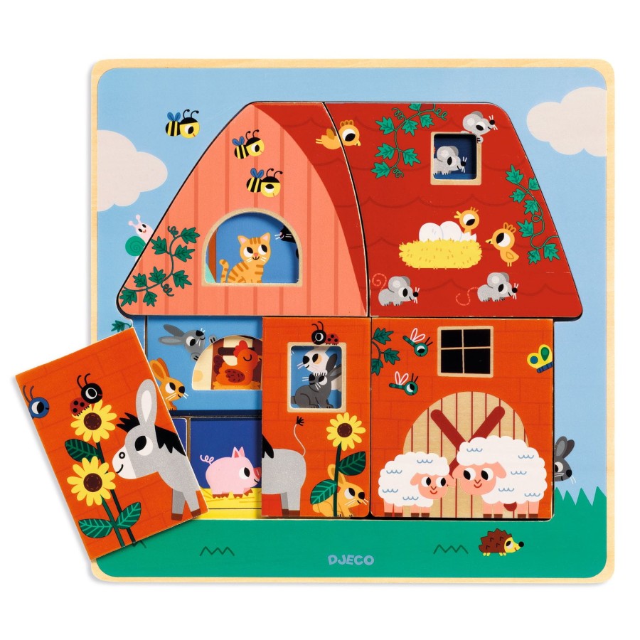 Puzzle dla najmłodszych, 3 plansze- gospodarstwo / Djeco DJ01482