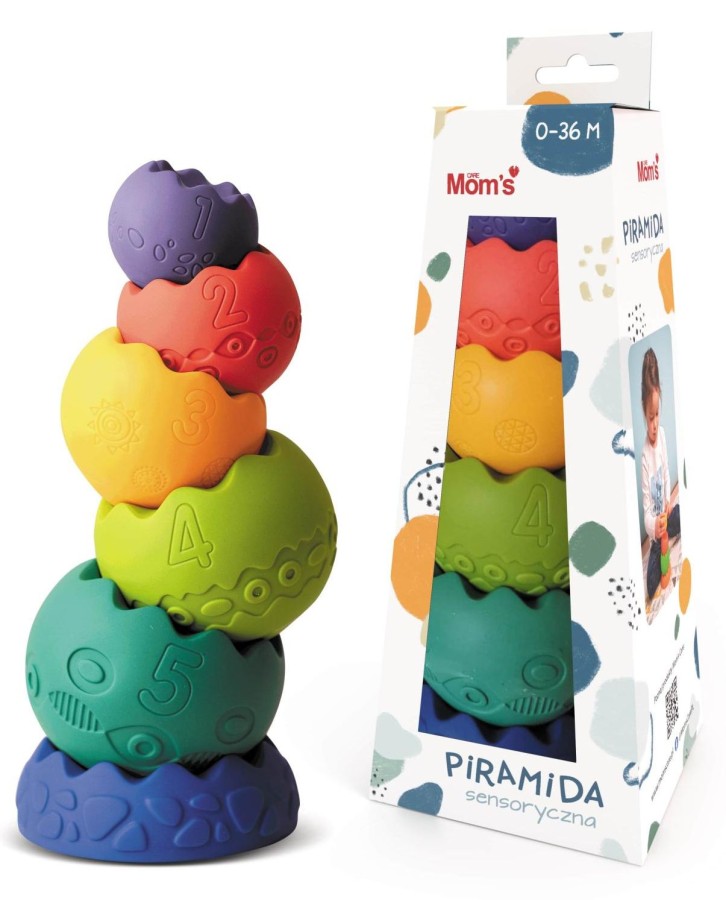 Piramida Sensoryczna pastelowa / Mom's Care