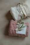 Kocyk ze 100% wełny merino powder pink Pearl - premium collection / My Memi