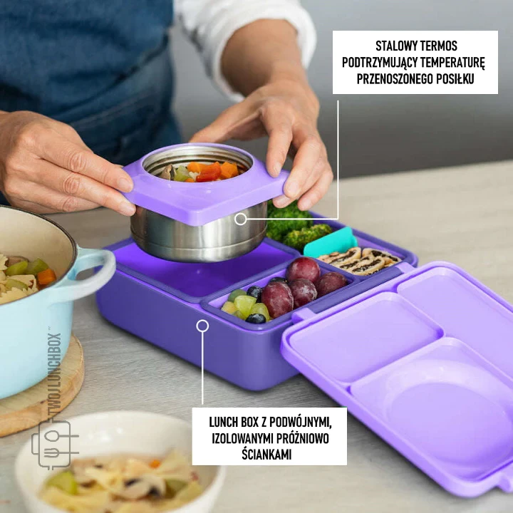 OMIEBOX lunch box z termosem, Purple Plum / OMIE