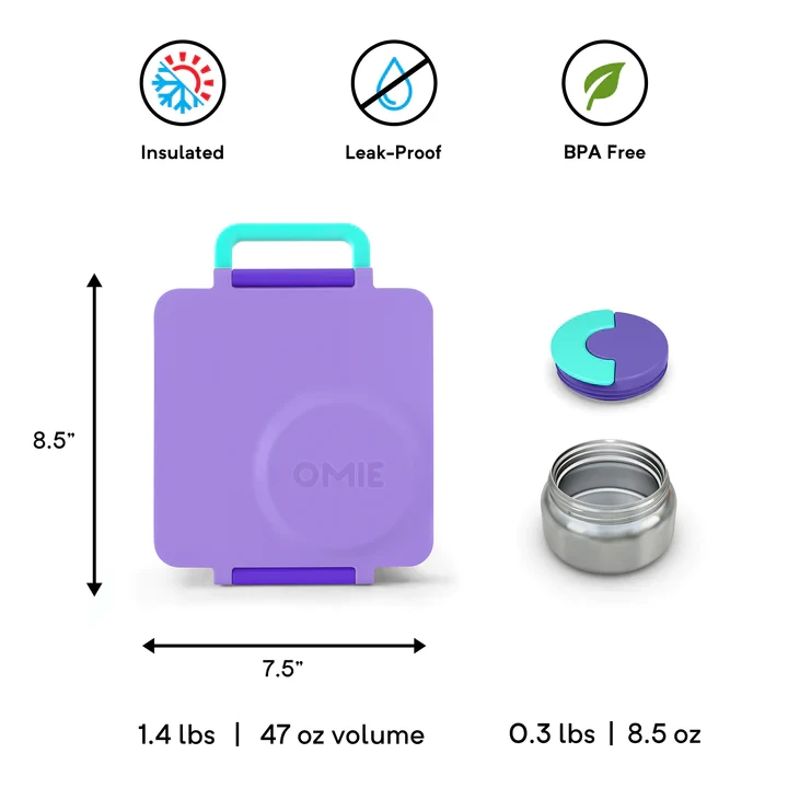 OMIEBOX lunch box z termosem, Purple Plum / OMIE