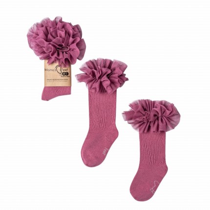 Podkolanówki Tutu - Wrzosowy róż, 0-1 lat / Mama's Feet