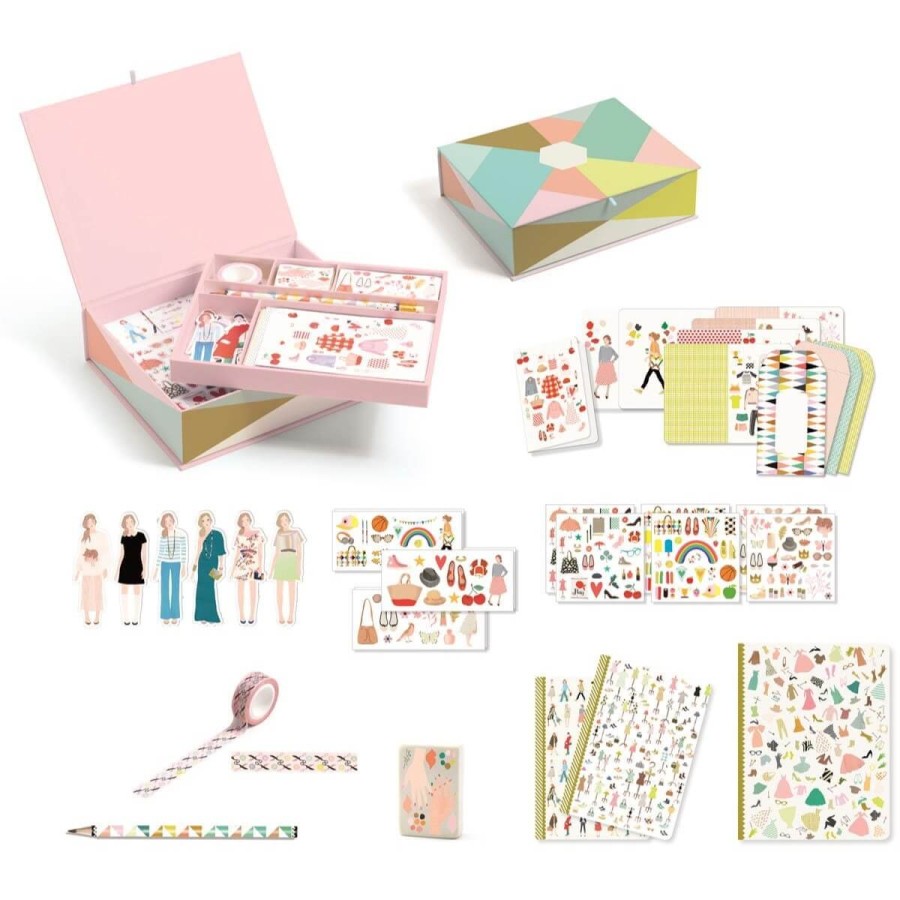 Kuferek z zestawem papierniczym TINOU / Djeco DD03501