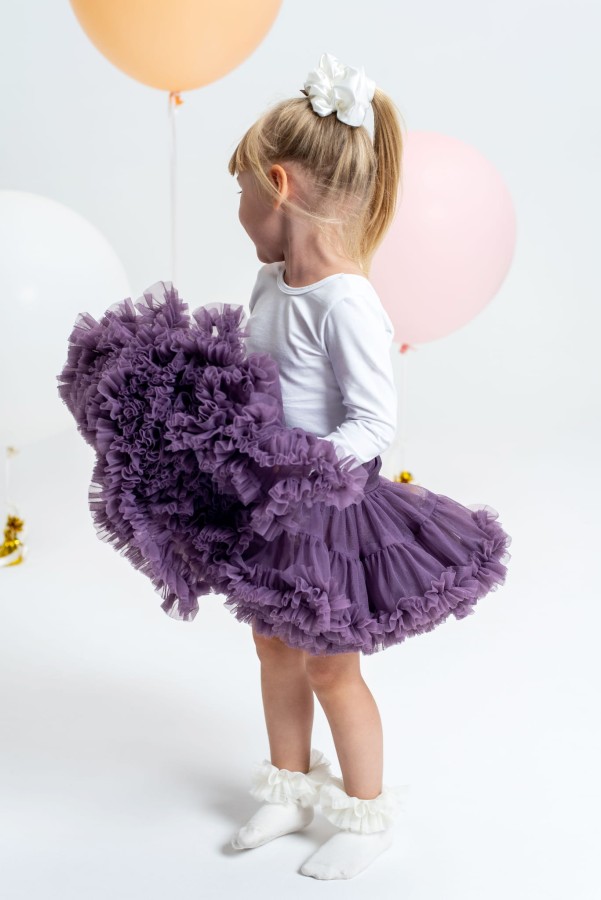 Spódnica Pettiskirt - Winogronowa RÓŻNE ROZMIARY / Manufaktura Falbanek