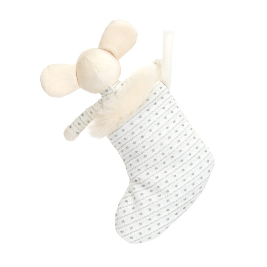 Biały Królik Shimmer w skarpecie / Jellycat SHIM4SM
