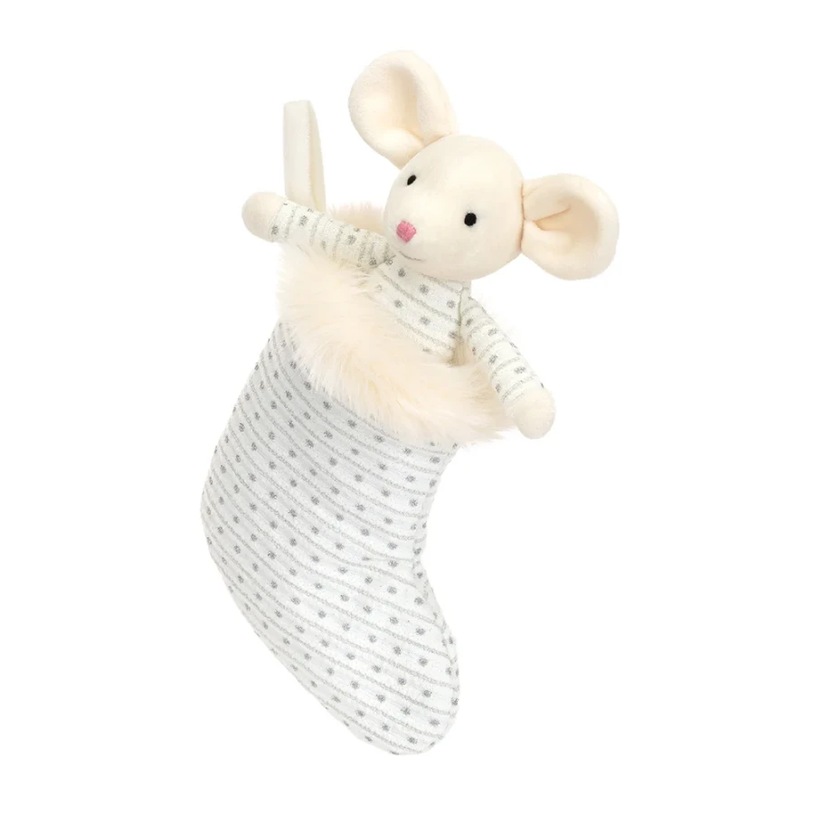 Biały Królik Shimmer w skarpecie / Jellycat SHIM4SM