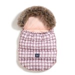 Zimowy śpiworek ASPEN WINTERPROOF COMBO - PRINCESS CHESSBOARD, POWDER PINK / La Millou