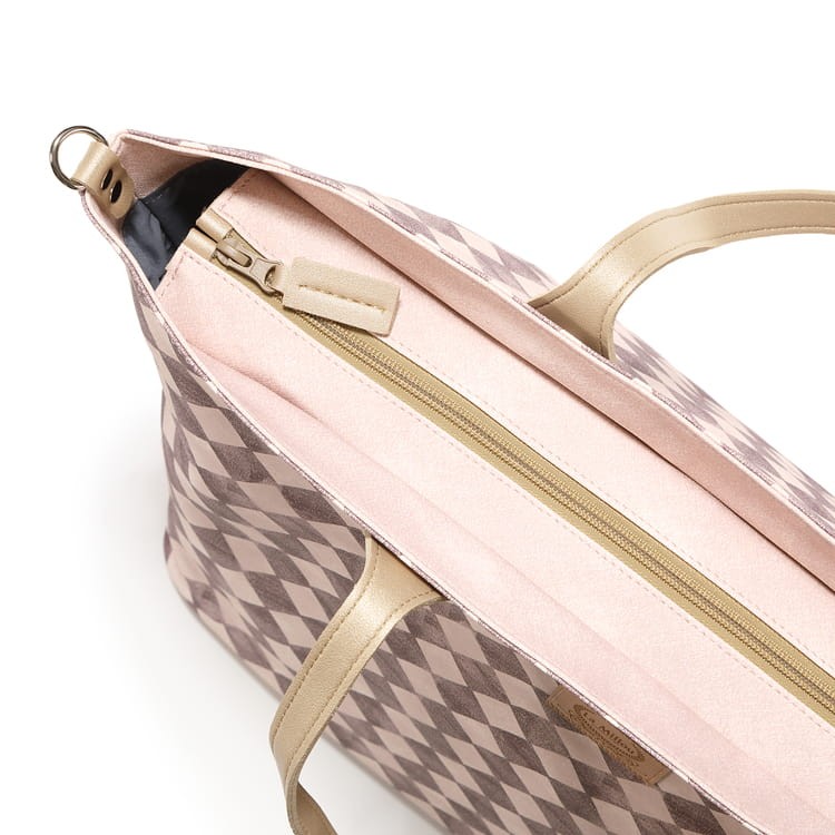 Torba dla mamy M - FEERIA PREMIUM ZIP - PRINCESS CHESSBOARD / La Millou