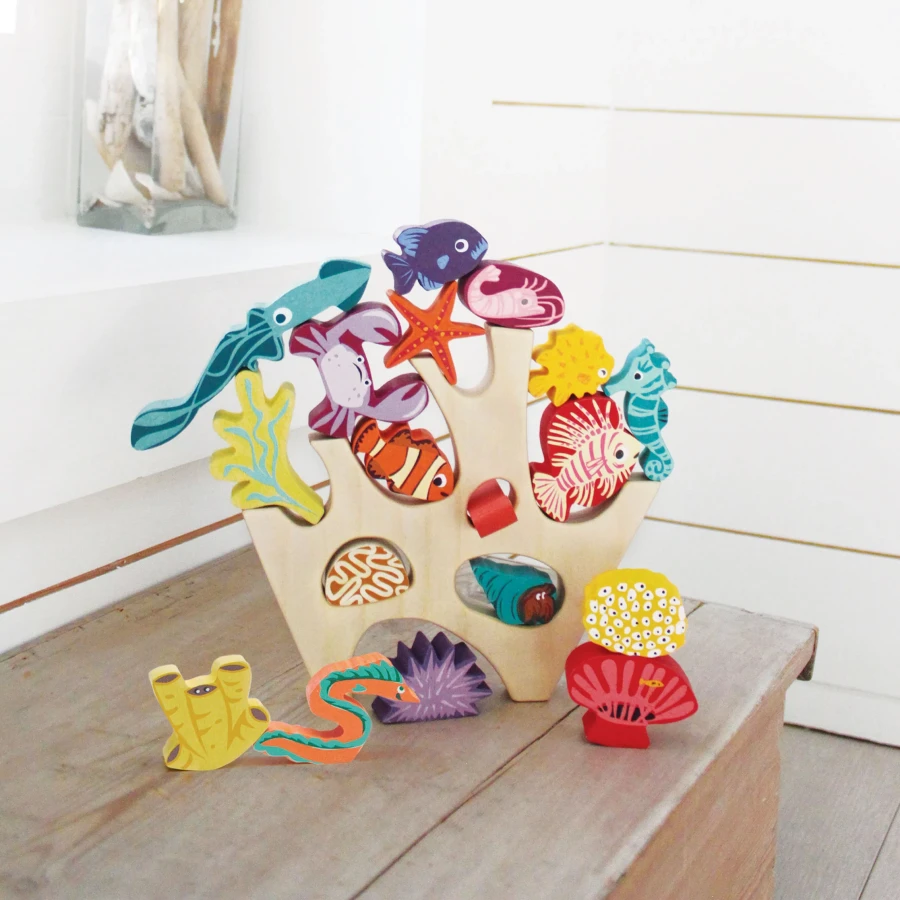 Drewniana gra zręcznościowa - Mieszkańcy rafy / Tender Leaf Toys