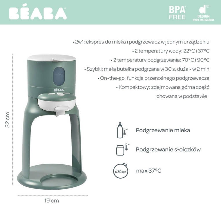 Ekspres do mleka 2w1 Eucalyptus Bib'expresso® / Beaba