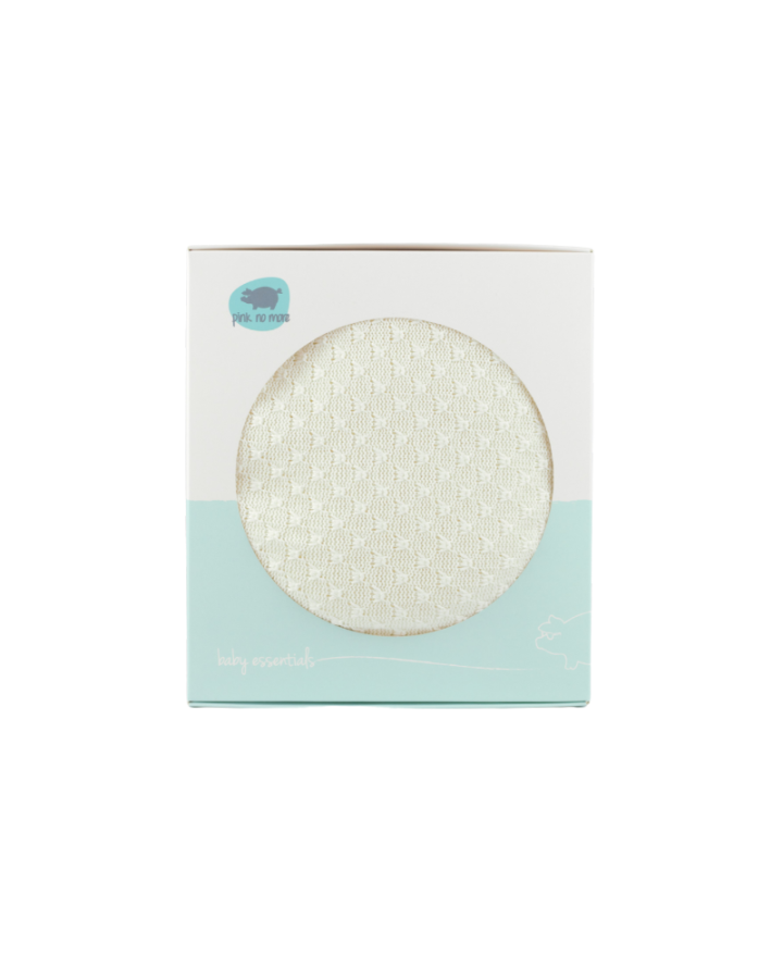 Koc bambusowy nagietki CREAM / Pink no More