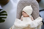 Czapka merino 100% CREAM 0-4 msc. / Pink no More