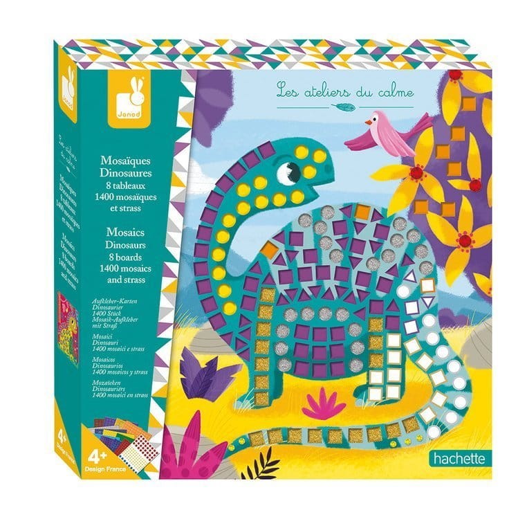 Zestaw kreatywny Mozaika Dinozaury 4+ / Janod