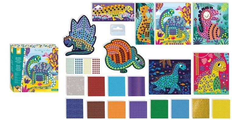 Zestaw kreatywny Mozaika Dinozaury 4+ / Janod