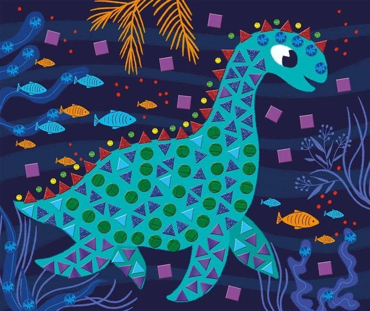 Zestaw kreatywny Mozaika Dinozaury 4+ / Janod