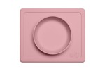 Silikonowa miseczka z podkładką 2w1 Mini Bowl pastelowy róż / EZPZ