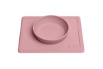 Silikonowa miseczka z podkładką 2w1 Mini Bowl pastelowy róż / EZPZ