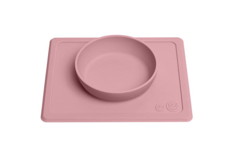 Silikonowa miseczka z podkładką 2w1 Mini Bowl pastelowy róż / EZPZ