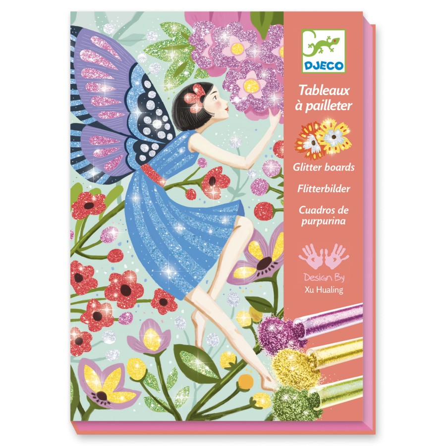 Zestaw artystyczny z brokatem WRÓŻKI / Djeco DJ09516