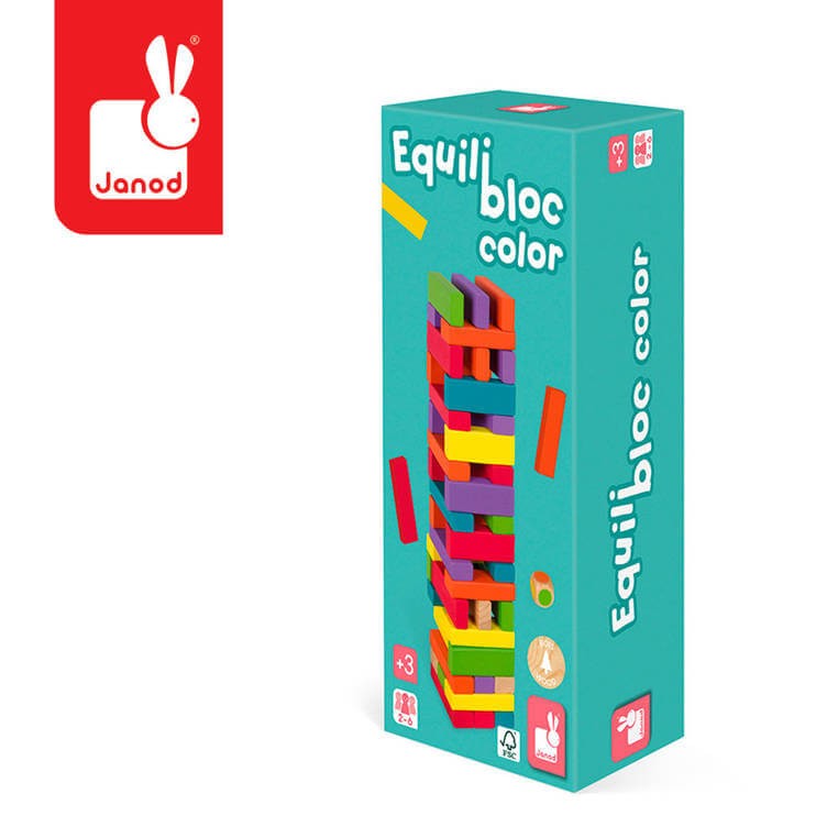 Gra Jenga z kolorami Equilibloc / Janod