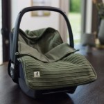 Śpiworek oddychający do wózka i fotelika Pure Knit Leaf Green - Jollein