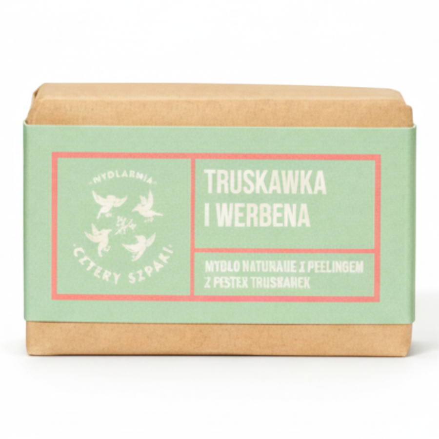 Mydło Truskawka i Werbena 110g / Mydlarnia Cztery Szpaki