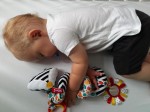 Spirala zawieszka lisek czarno-biały na wózek pobudzająca zmysły / Mom's Care