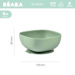 Silikonowa miseczka z przyssawką sage green / Beaba
