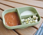 Silikonowy trójdzielny talerz z przyssawką Sage green / Beaba