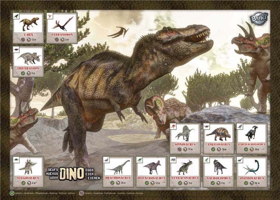 Mega paka jajek dinozaura - 12 sztuk / Buki 2138