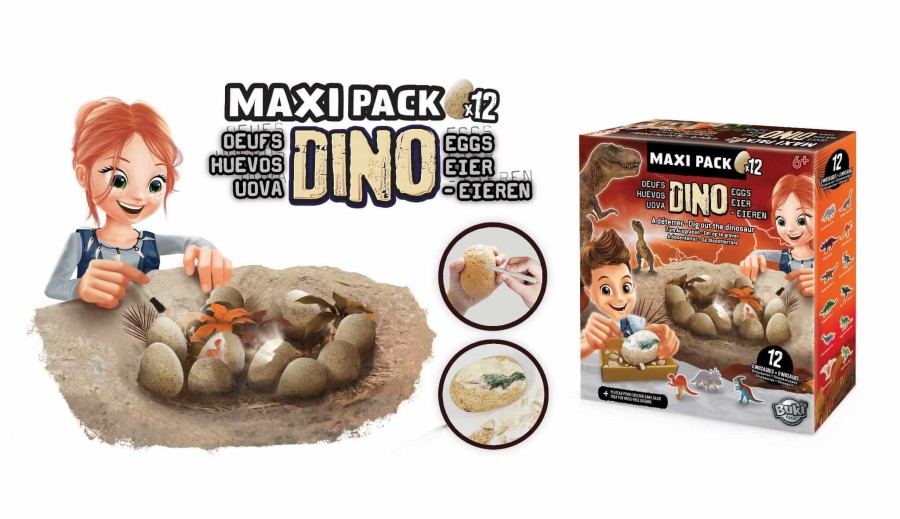 Mega paka jajek dinozaura - 12 sztuk / Buki 2138